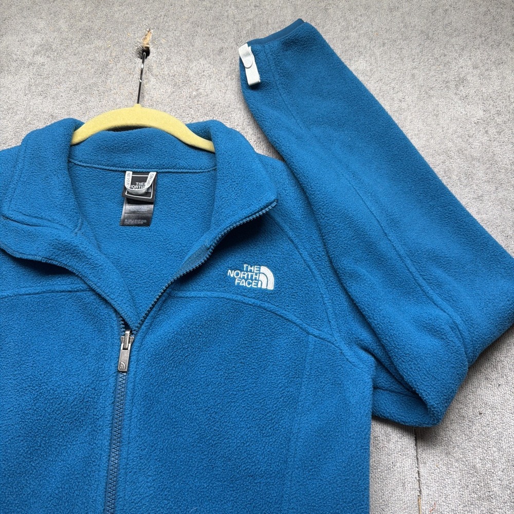 The North Face Womens Blue Fleece Jacket Full Zip Lightweight Outdoor Small‎